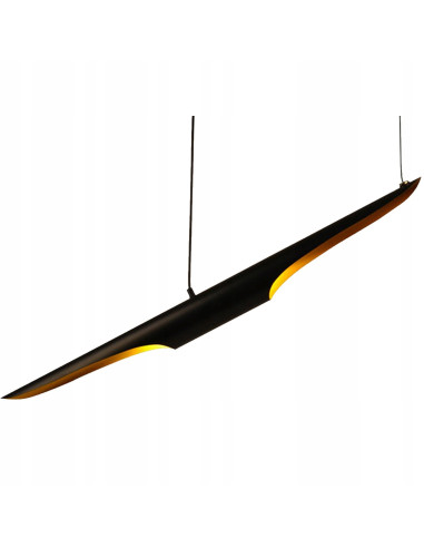 Lampa wisząca Step into Design BLACK TUBE 2xE27 czarno-złota 100 cm nowoczesna do salonu i jadalni