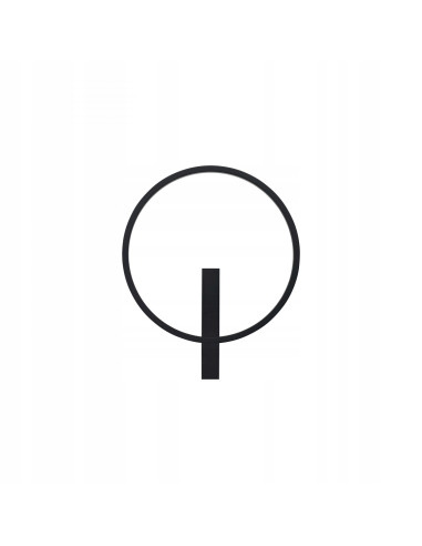 Kinkiet ARTE WALL LED 25W CCT czarny — regulacja barwy, okrągły design 48x40 cm