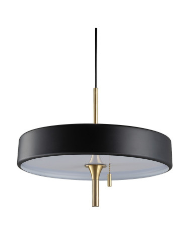 Lampa wisząca Step Into Design ARTDECO 12-punktowa E14 czarno-złota Ø35 cm MP8872