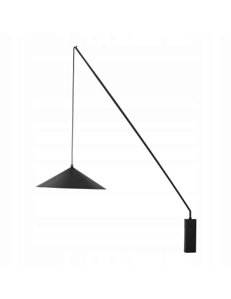 Kinkiet ścienny SWING z wysięgnikiem 140 cm czarny E27 loft do czytania nad łóżko
