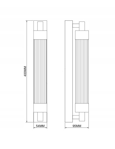 Kinkiet łazienkowy KALIA LED złoty mosiądz szkło ryflowane 40 cm IP44