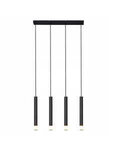 Zuma Line VELIC Lampa wisząca 4xG9 120cm czarna cylindryczne klosze nowoczesna nad stół jadalniany