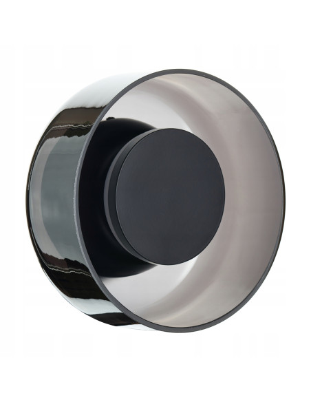 Kinkiet ścienny DONUT LED 6W dymiony szkło czarny elegancki 3000K 480 lm IP20
