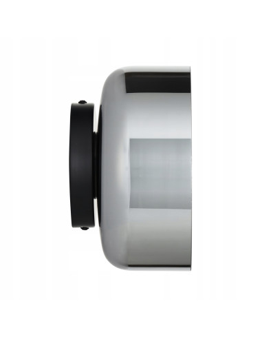 Kinkiet ścienny DONUT LED 6W dymiony szkło czarny elegancki 3000K 480 lm IP20