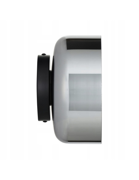 Kinkiet ścienny DONUT LED 6W dymiony szkło czarny elegancki 3000K 480 lm IP20