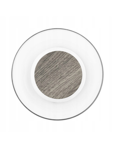 Kinkiet DONUT 18 cm LED z drewnianym akcentem orzechowym — szkło transparentne, ciepłe 3000K, IP20