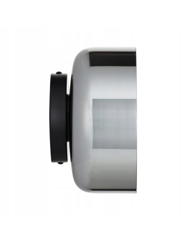 Kinkiet DONUT LED 18 cm czarno-złoty szklany – oświetlenie ścienne do sypialni i salonu, 3000K, 480 lm