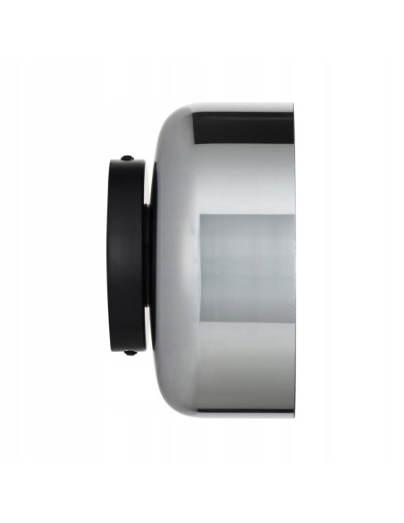 Kinkiet DONUT LED 18 cm czarno-złoty szklany – oświetlenie ścienne do sypialni i salonu, 3000K, 480 lm