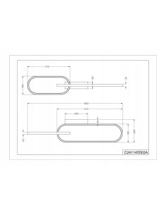 Zuma Line RAVON plafon LED 24W czarny ze złotym akcentem 83x20 cm, ciepła biel 3000K, nowoczesny geometryczny дизайн 2