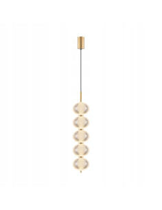 Lampa wisząca GALATEA Zuma Line 30W LED 3-kolorowa złoto-przezroczysta, pilot, 120 cm 2