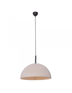 Zuma Line ISLUNA Lampa wisząca E27 1-punktowa beżowo-czarna 40,5 cm regulowana wysokość 150 cm, metalowa