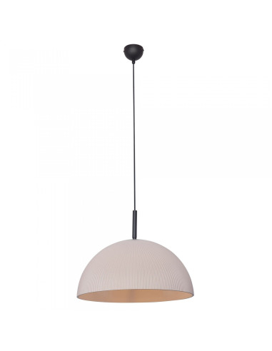 Zuma Line ISLUNA Lampa wisząca E27 1-punktowa beżowo-czarna 40,5 cm regulowana wysokość 150 cm, metalowa