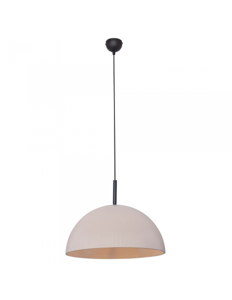 Zuma Line ISLUNA Lampa wisząca E27 1-punktowa beżowo-czarna 40,5 cm regulowana wysokość 150 cm, metalowa