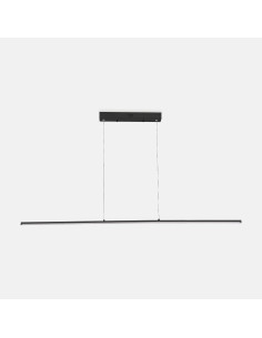 Lampa wisząca LED ESERO Zuma Line czarna 120 cm — listwa nad wyspę 20W 1400 lm, złote detale