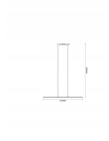 Lampa wisząca LED ESERO Zuma Line czarna 120 cm — listwa nad wyspę 20W 1400 lm, złote detale