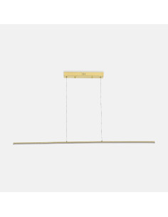 Złota lampa liniowa wisząca ESERO LED 120 cm 20W 1800 lm IP20 – nad stół konferencyjny i wyspę kuchenną