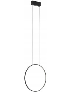 Nowodvorski Circolo 10860 — czarna minimalistyczna lampa sufitowa LED Ø45 cm, regulowane zawieszenie 140 cm 2