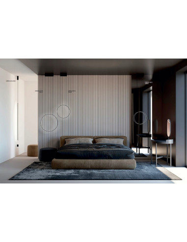 Nowodvorski Circolo 10860 — czarna minimalistyczna lampa sufitowa LED Ø45 cm, regulowane zawieszenie 140 cm