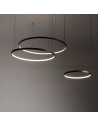 Nowodvorski CIRCOLO 11648 – nowoczesna czarna lampa LED wisząca 3-punktowa 125x140 cm, 3000K, 3750 lm