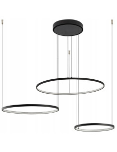 Nowodvorski CIRCOLO 11648 – nowoczesna czarna lampa LED wisząca 3-punktowa 125x140 cm, 3000K, 3750 lm 2