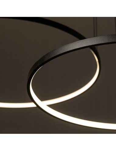 Nowodvorski CIRCOLO 11648 – nowoczesna czarna lampa LED wisząca 3-punktowa 125x140 cm, 3000K, 3750 lm