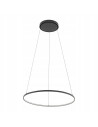 Nowodvorski Circolo 10862 — Biało-czarny ring LED 60 cm, wisząca lampa do salonu i biura (21W, 4000K)