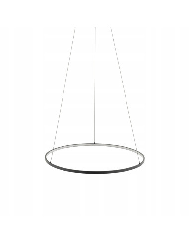 Nowodvorski Circolo 10862 — Biało-czarny ring LED 60 cm, wisząca lampa do salonu i biura (21W, 4000K)