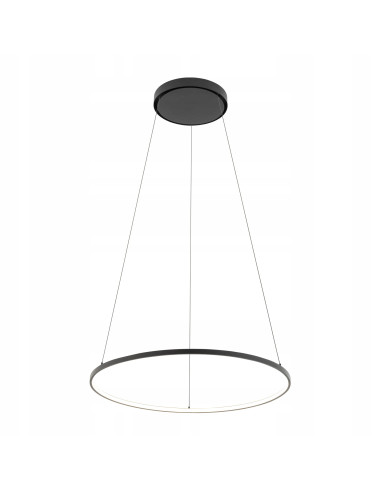 Nowodvorski Circolo 10862 — Biało-czarny ring LED 60 cm, wisząca lampa do salonu i biura (21W, 4000K)