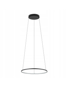 Nowodvorski Circolo S 10813 — Czarna wisząca lampa LED 45 cm, regulowana wysokość, 3000K, 560 lm