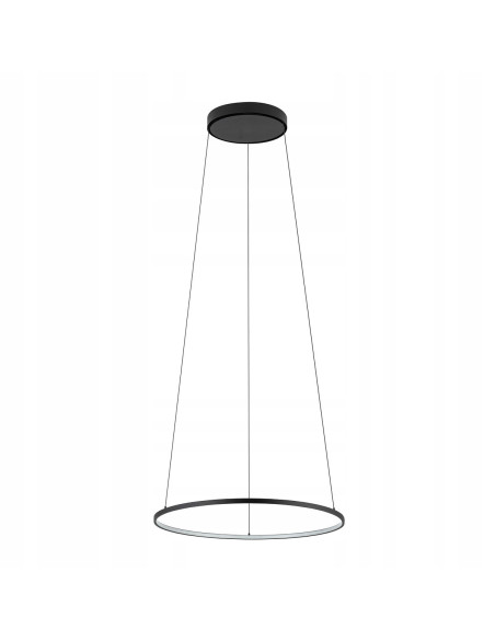 Nowodvorski Circolo S 10813 — Czarna wisząca lampa LED 45 cm, regulowana wysokość, 3000K, 560 lm