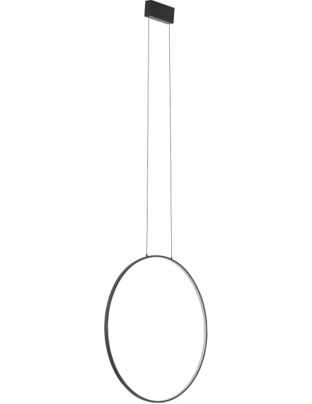 Nowodvorski Circolo 10811 – Czarna lampa wisząca LED 60 cm, regulowana wysokość, neutralna biel 4000K