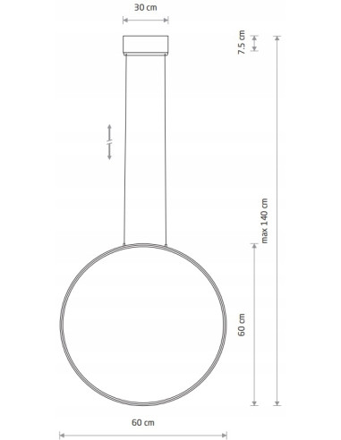 Nowodvorski Circolo 10811 – Czarna lampa wisząca LED 60 cm, regulowana wysokość, neutralna biel 4000K