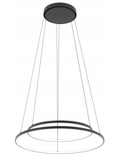 Nowodvorski Circolo 11647 — czarna lampa wisząca LED, podwójne koła, 67W, 3000K, nowoczesna 2