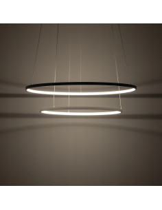 Nowodvorski Circolo 11646 — Biała lampa wisząca LED 2-kołowa, 3700 lm, nowoczesna, aluminium, 3000K