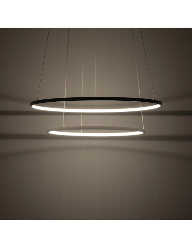 Nowodvorski Circolo 11646 — Biała lampa wisząca LED 2-kołowa, 3700 lm, nowoczesna, aluminium, 3000K