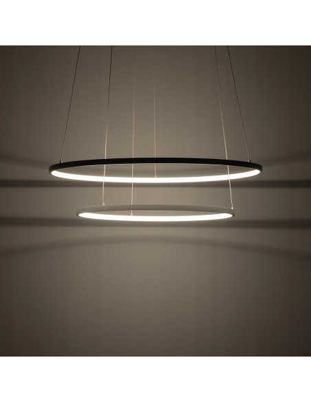 Nowodvorski Circolo 11646 — Biała lampa wisząca LED 2-kołowa, 3700 lm, nowoczesna, aluminium, 3000K