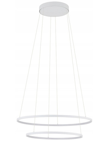 Nowodvorski Circolo 11646 — Biała lampa wisząca LED 2-kołowa, 3700 lm, nowoczesna, aluminium, 3000K