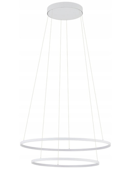 Nowodvorski Circolo 11646 — Biała lampa wisząca LED 2-kołowa, 3700 lm, nowoczesna, aluminium, 3000K