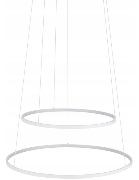 Nowodvorski Circolo 11646 — Biała lampa wisząca LED 2-kołowa, 3700 lm, nowoczesna, aluminium, 3000K