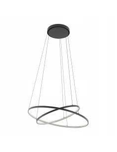 Nowodvorski Circolo 10864 — Czarna lampa wisząca LED 1300 lm, okrągła 60 cm, nowoczesny design do salonu i biura