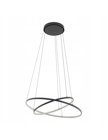 Nowodvorski Circolo 10864 — Czarna lampa wisząca LED 1300 lm, okrągła 60 cm, nowoczesny design do salonu i biura