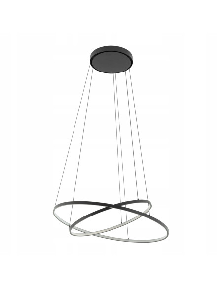 Nowodvorski Circolo 10864 — Czarna lampa wisząca LED 1300 lm, okrągła 60 cm, nowoczesny design do salonu i biura