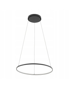 Nowodvorski Circolo M 10812 – czarna lampa wisząca LED 60 cm, regulowana do 140 cm, 3000K, 660 lm