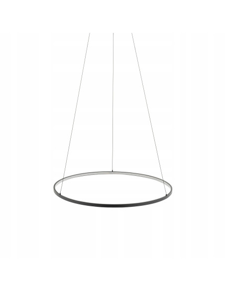 Nowodvorski Circolo M 10812 – czarna lampa wisząca LED 60 cm, regulowana do 140 cm, 3000K, 660 lm