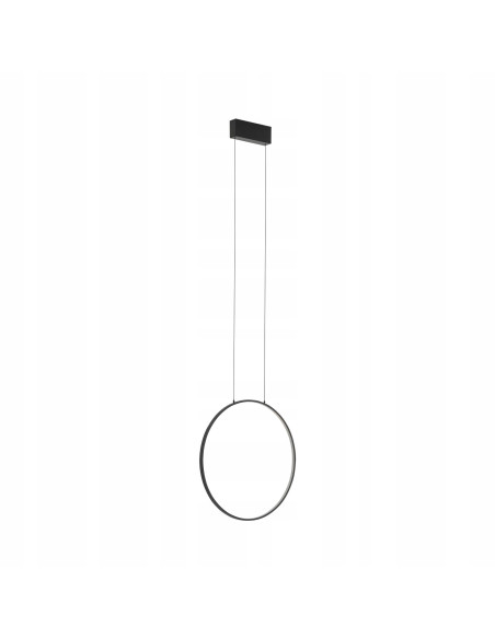 Nowodvorski Circolo 10810 – czarna LED lampa wisząca 45 cm, 3000K, modern, zintegrowane LED, do salonu i jadalni
