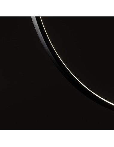 Nowodvorski Circolo 10810 – czarna LED lampa wisząca 45 cm, 3000K, modern, zintegrowane LED, do salonu i jadalni