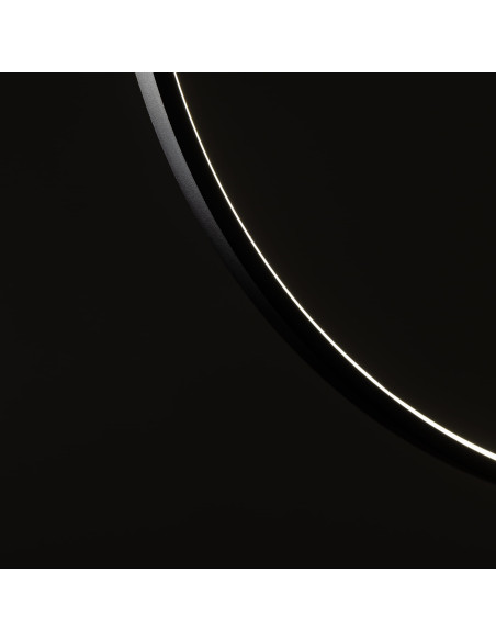 Nowodvorski Circolo 10810 – czarna LED lampa wisząca 45 cm, 3000K, modern, zintegrowane LED, do salonu i jadalni