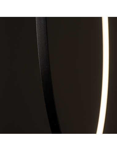 Nowodvorski Circolo 10810 – czarna LED lampa wisząca 45 cm, 3000K, modern, zintegrowane LED, do salonu i jadalni