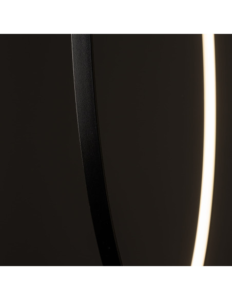 Nowodvorski Circolo 10810 – czarna LED lampa wisząca 45 cm, 3000K, modern, zintegrowane LED, do salonu i jadalni