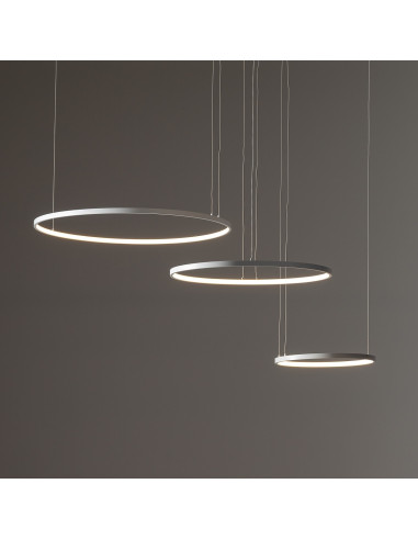 Nowodvorski Circolo 11649 — biała lampa sufitowa LED 3 pierścienie loft 85W 4600 lm, regulowana wysokość